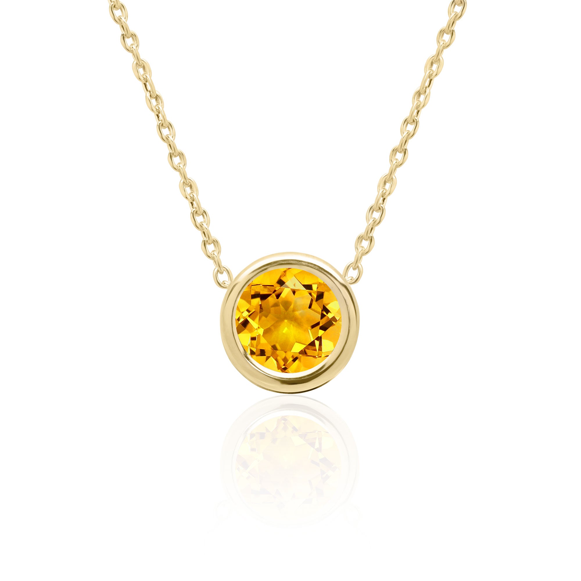 Yellow gold on sale citrine necklace