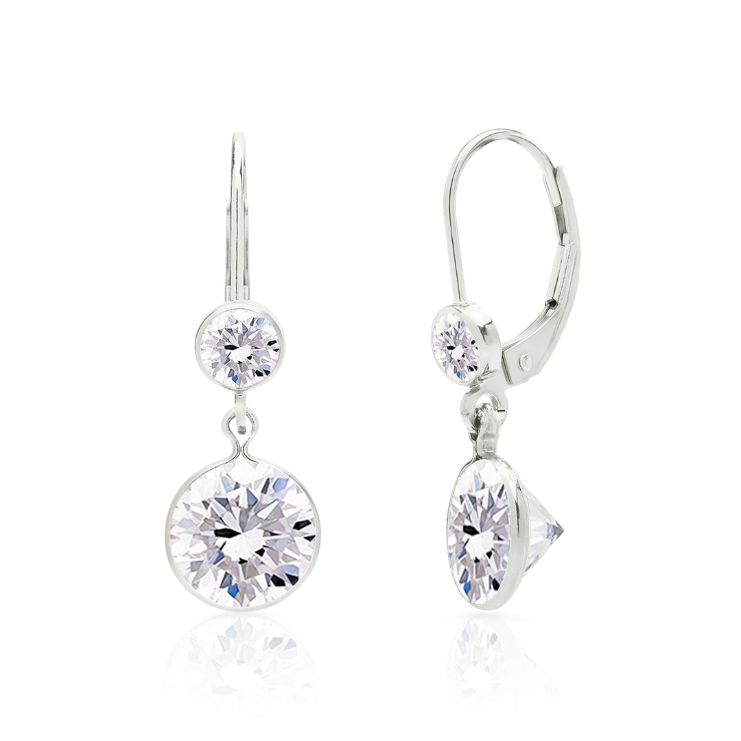 Sterling Silver & Swarovski Crystal Custom Birthstone Dangle Earrings Two ($29)