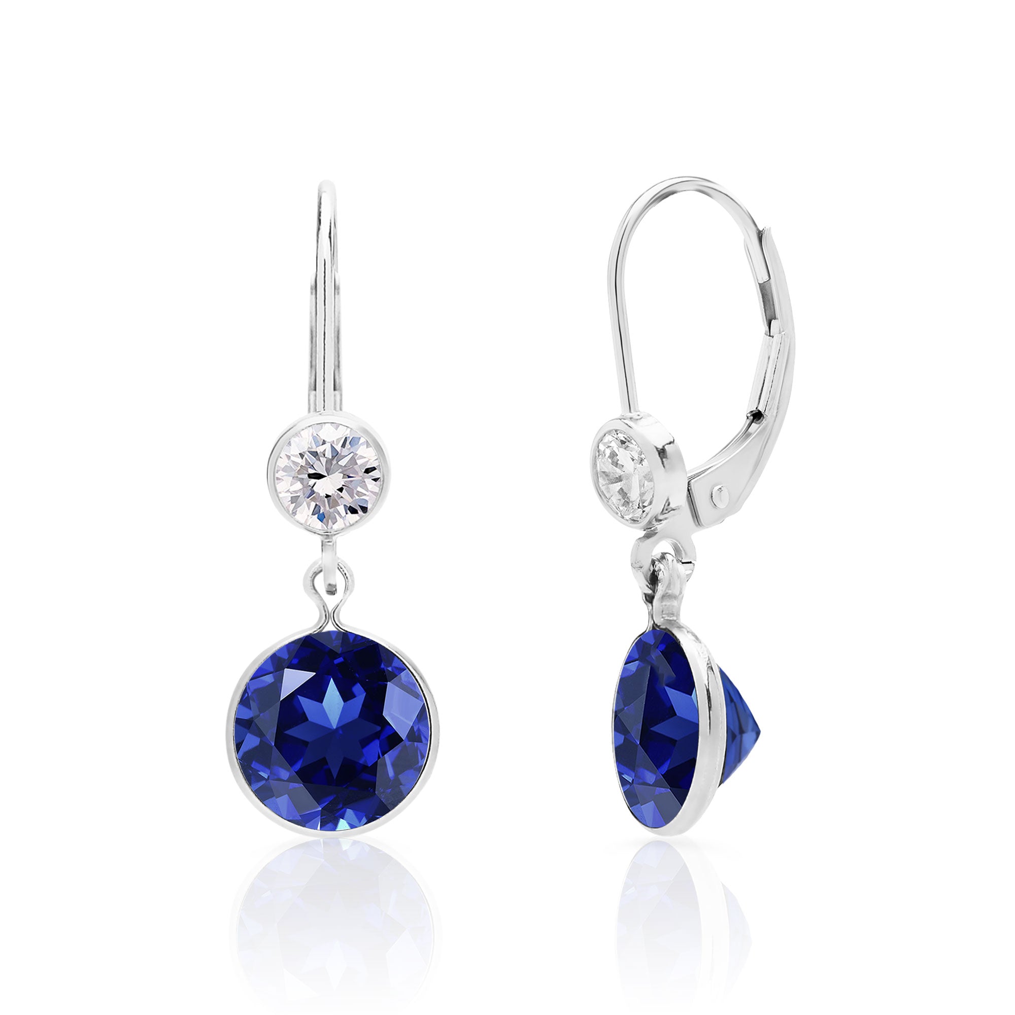 Blue Sapphire Earrings for Women in 14K Gold Filled or Sterling